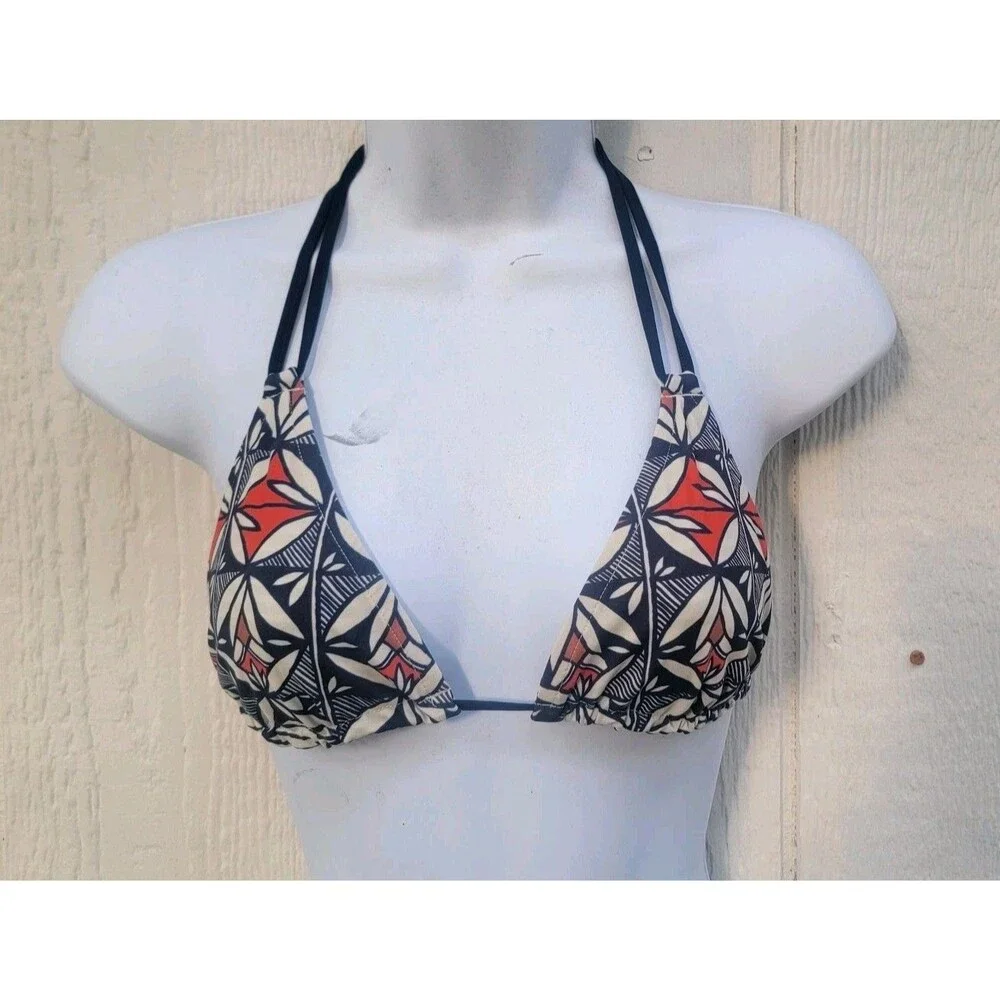 Tori Burch acoma reversable triangle bikini top only sz S